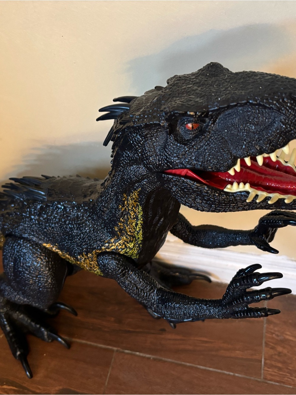 Black and Gold Dinosaur Action Figure - Realistic Playset Figure